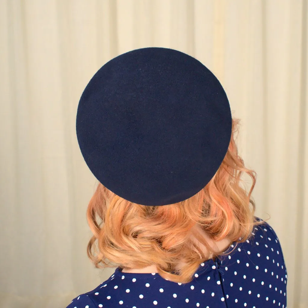 1950s Navy Beret Cap Hat