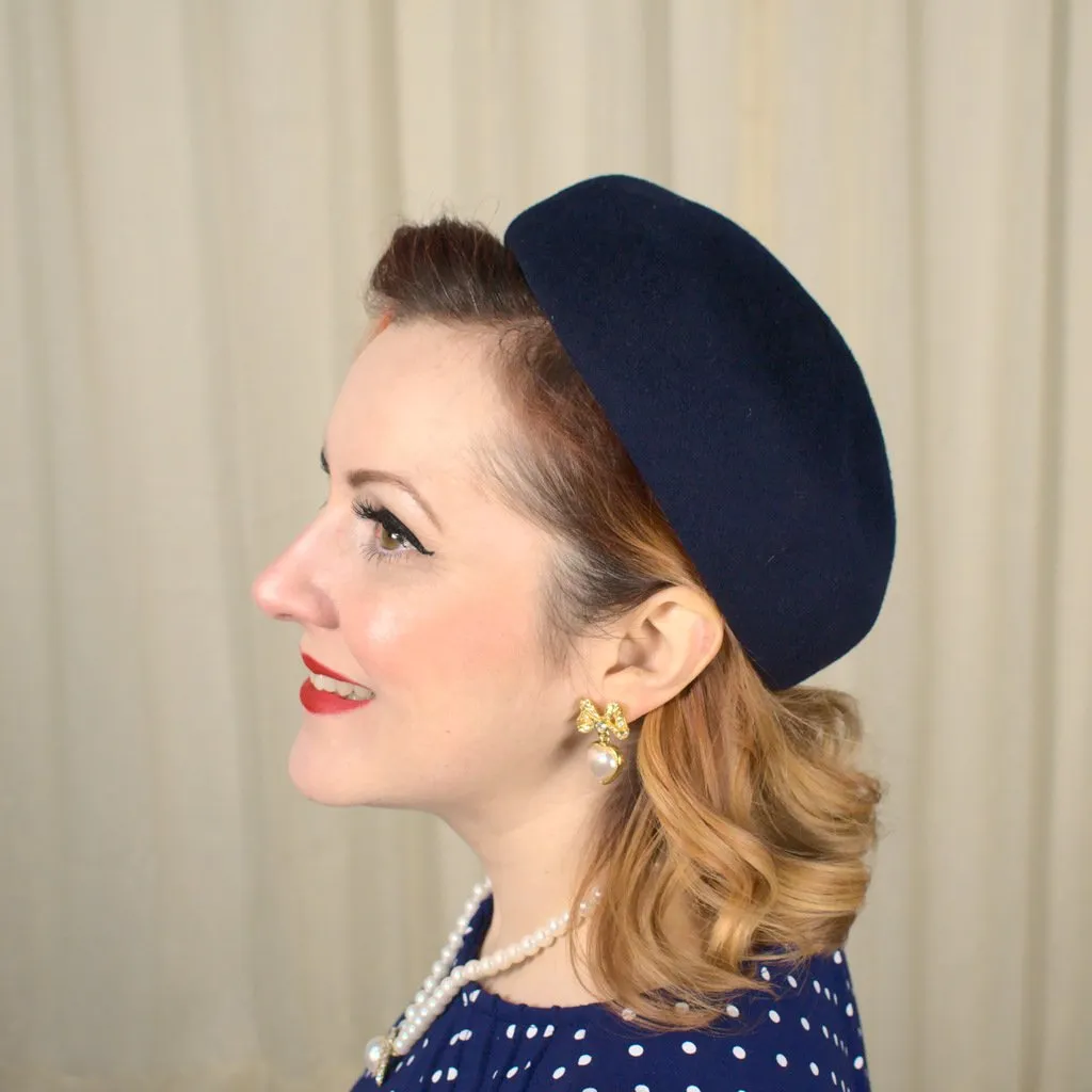 1950s Navy Beret Cap Hat