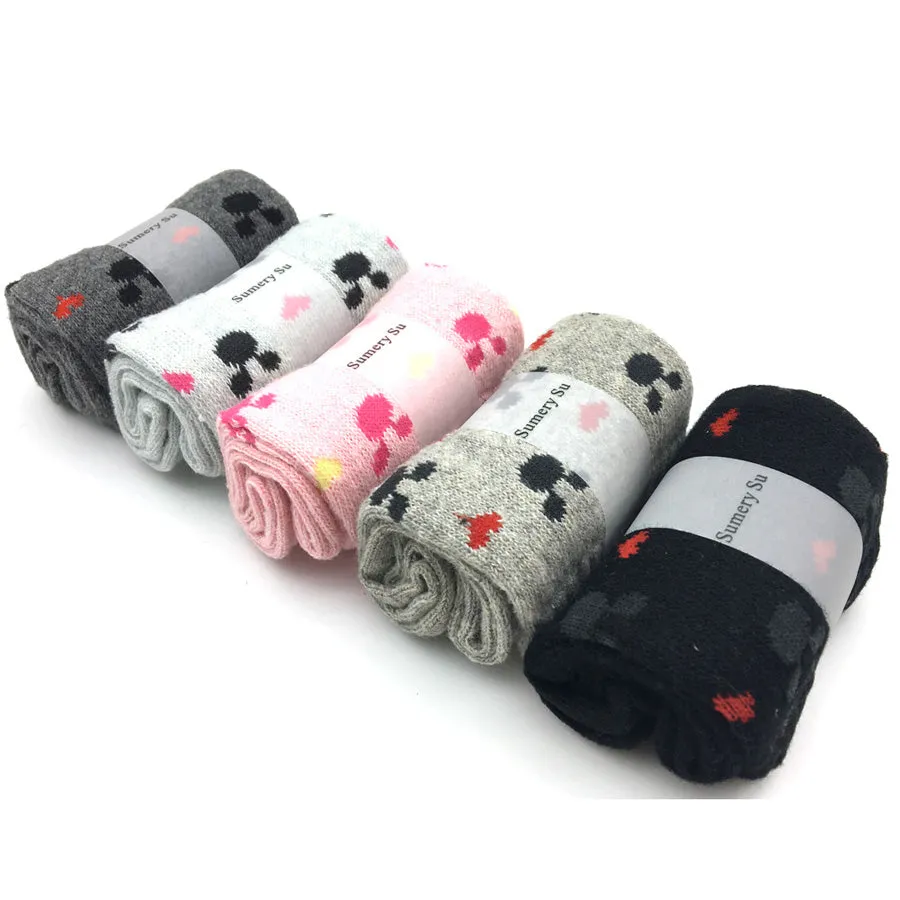 5 Pairs Lot Winter Cashmere Wool Warm Comfortable Socks for Women