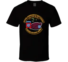 82nd Airborne Div - Beret - Mass Tac - Maroon T Shirt