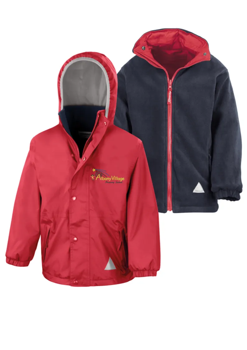 Albany Village Primary School Red Waterproof Coat