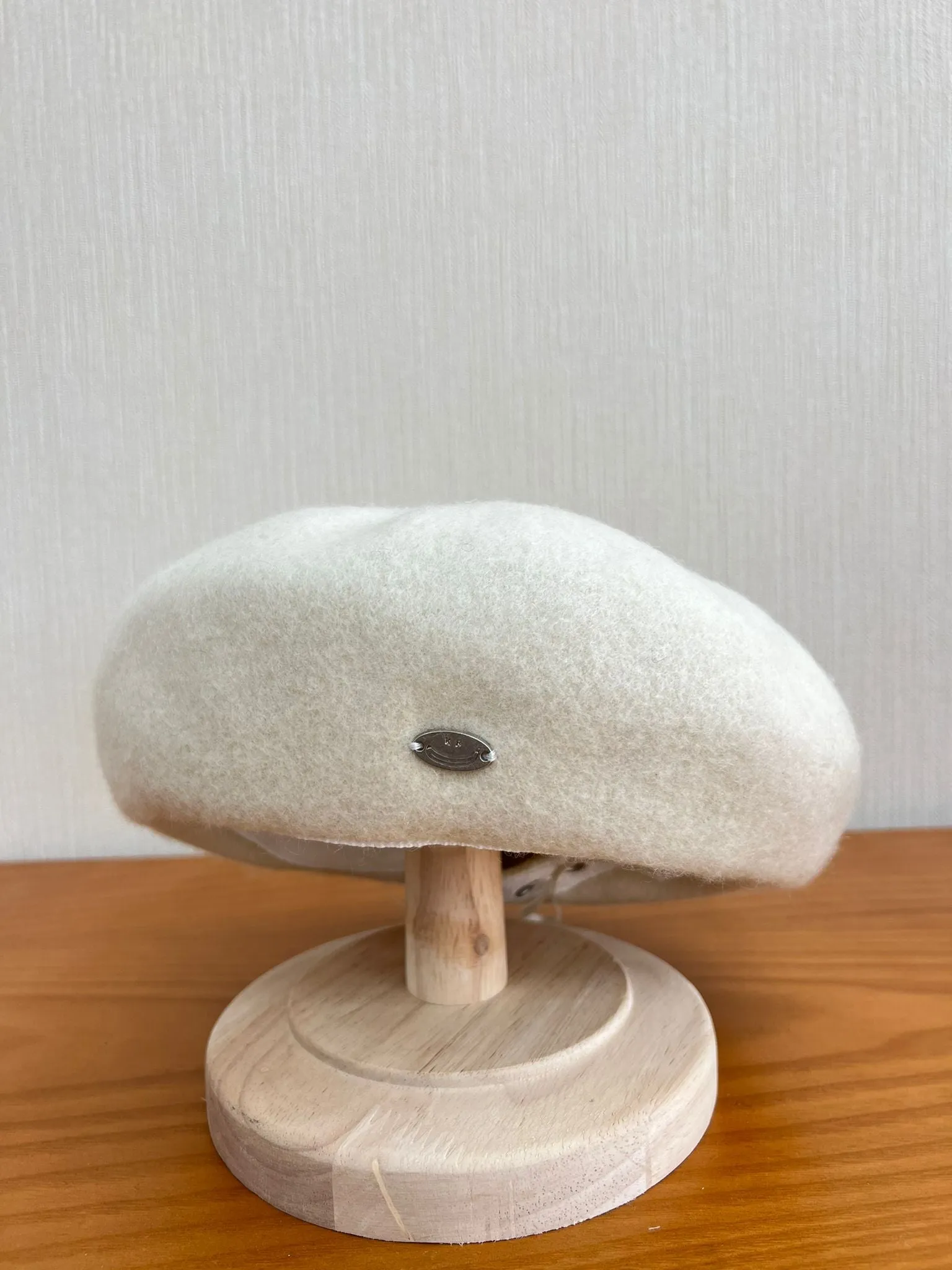 Blissful Wool Beret - Creeam White ( Cream )