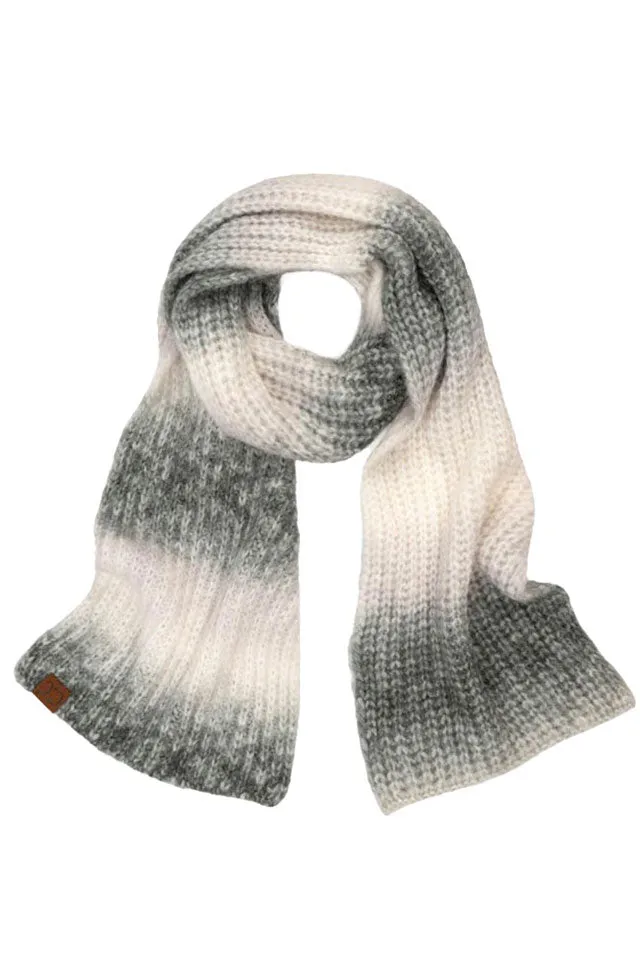 C.C Multi Color Rib Knit Scarf