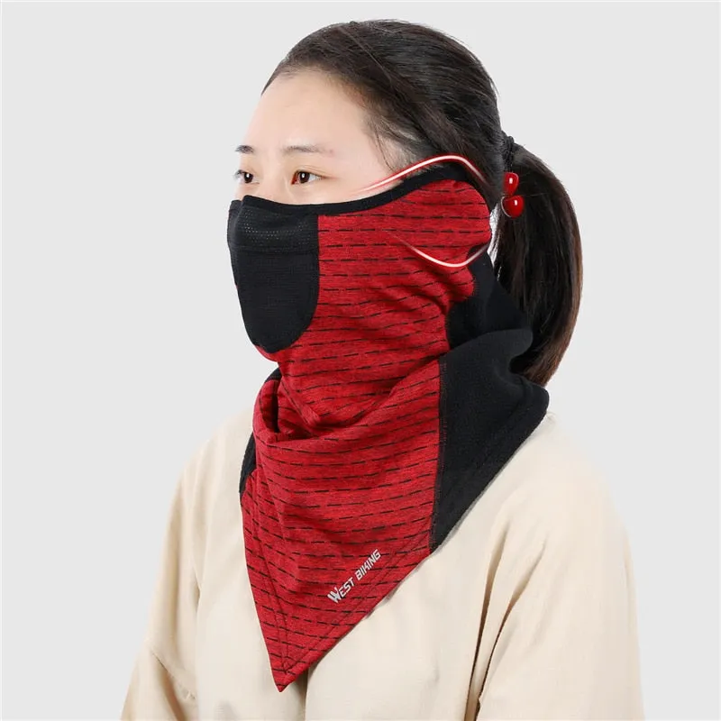 Cycling Face Mask Winter Thermal Warm Scarf Outdoor Ski Mask Running Climbing Snowboard Windproof Fleece Bike Mask