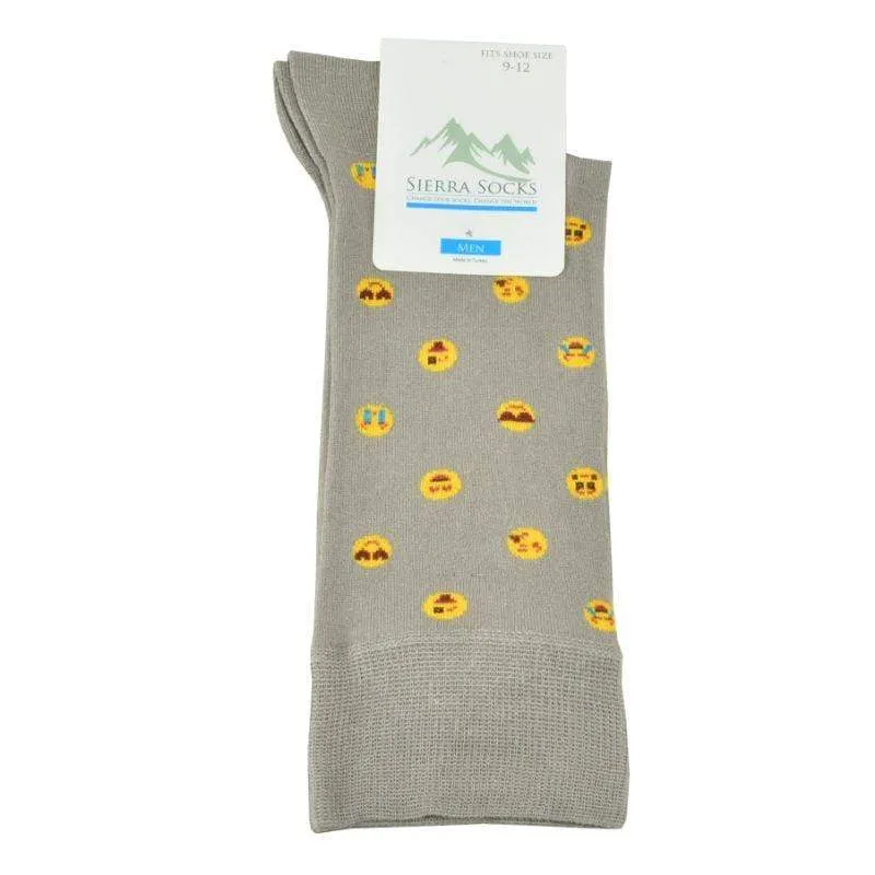 Emoji Design Colorful Smooth Toe Men Crew Socks