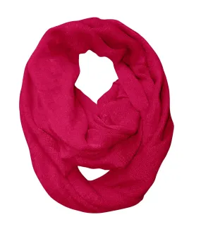 Fuchsia Soft and Warm Lightweight Cold Weather Solid Infinity Loop Scarf