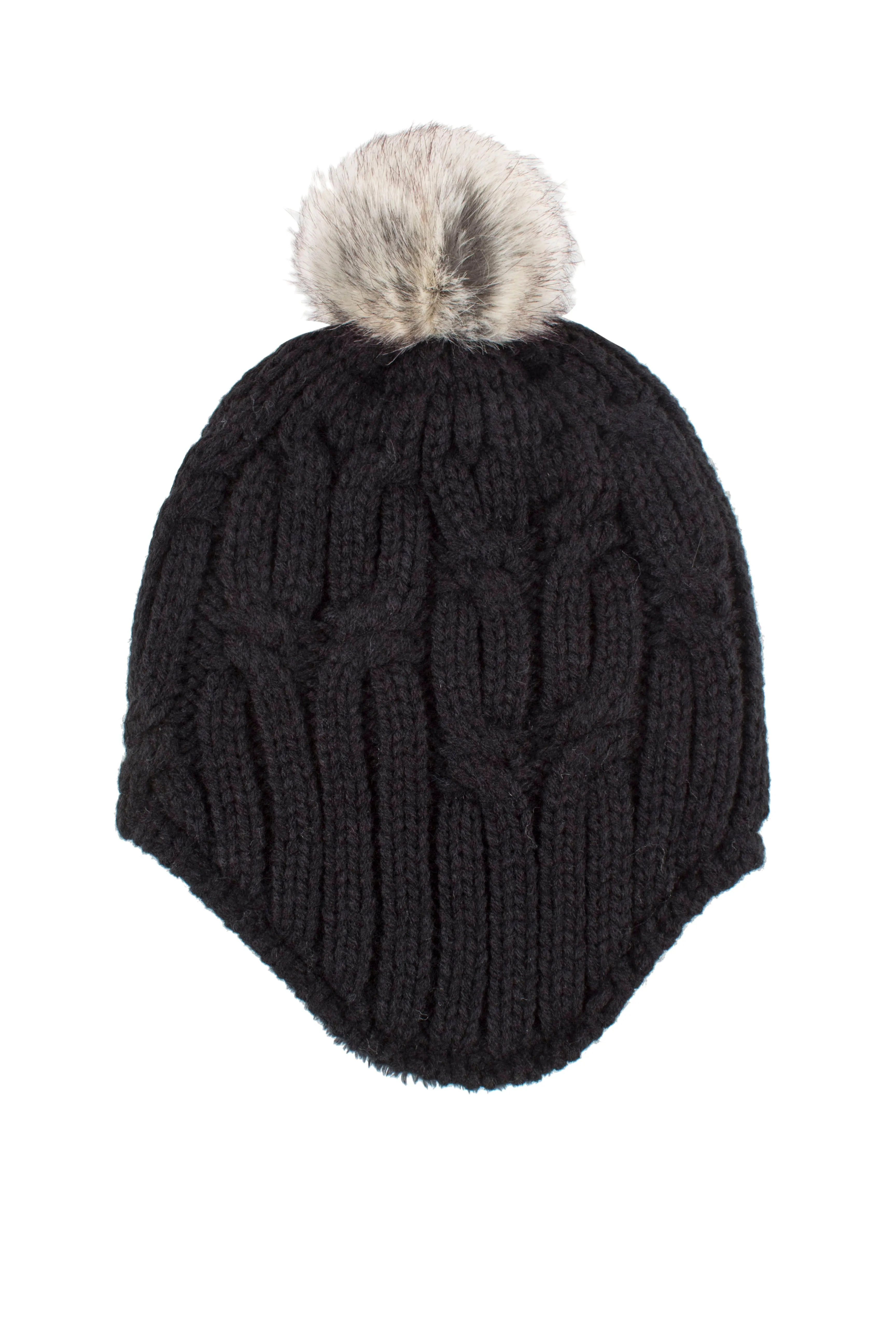 Girls Frigid Cosy Ear Hat w/ Pom Pom