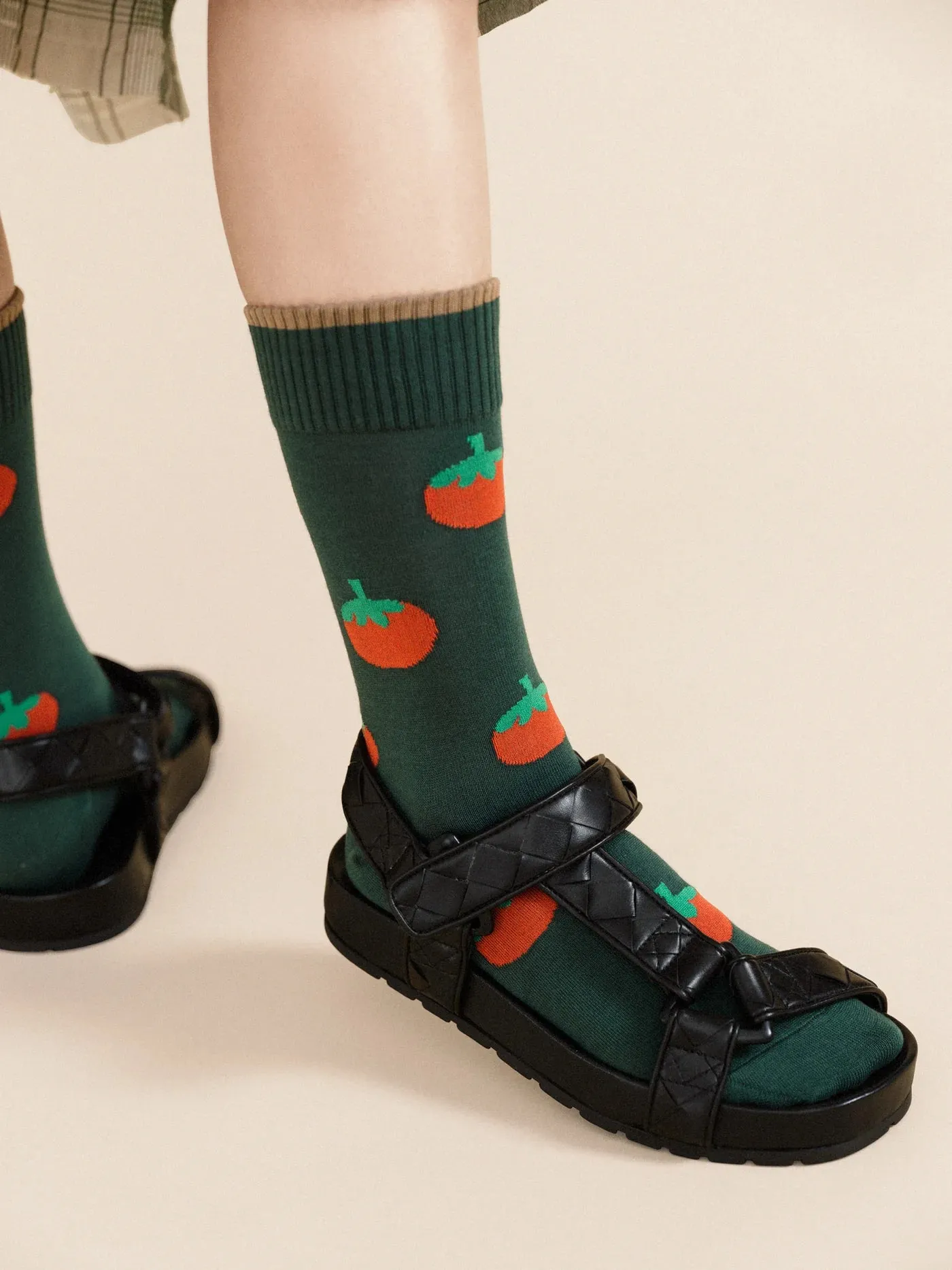 Hansel From Basel | Tomato Garden Crew Socks