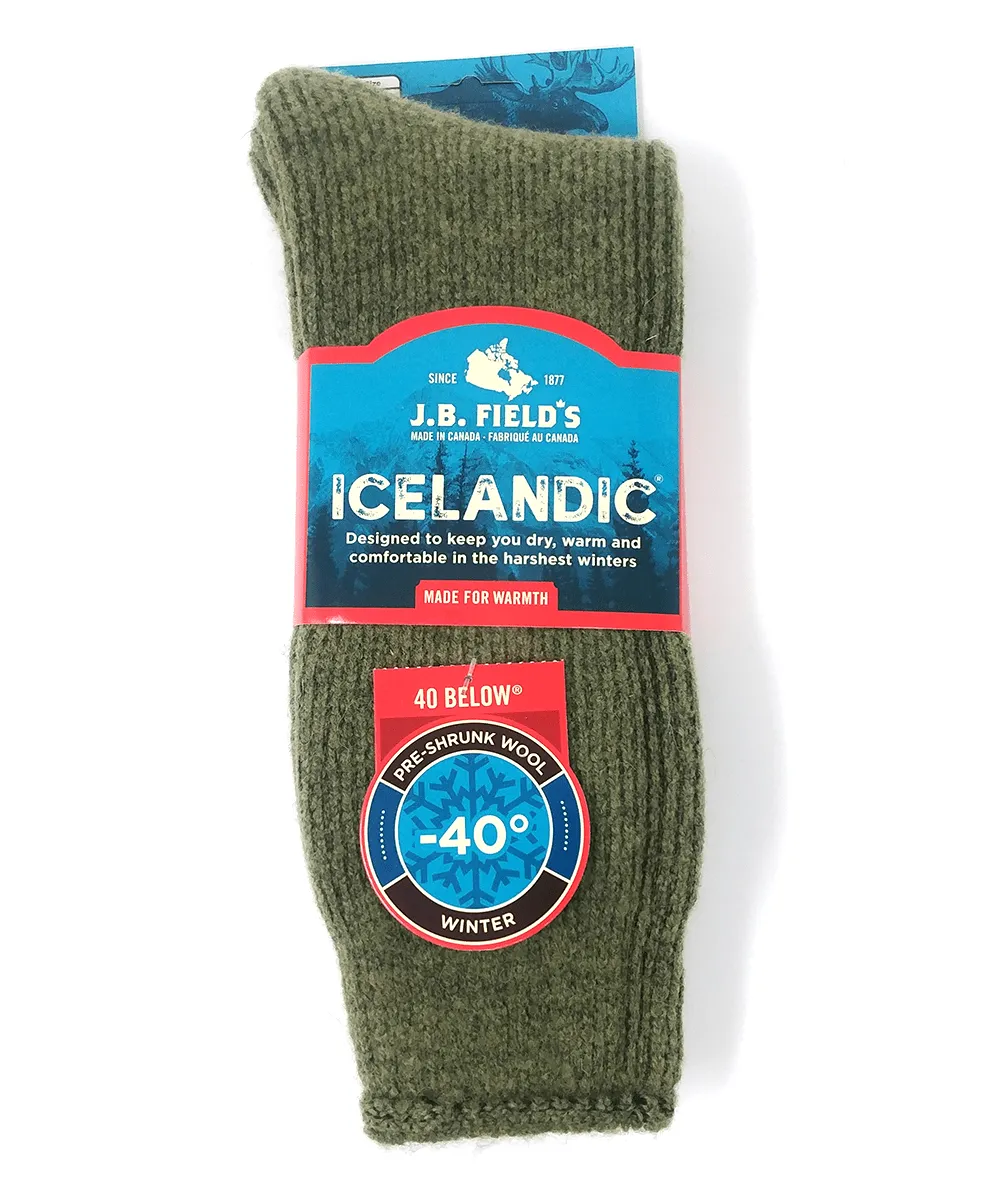 J.B. FIELD'S ICELANDIC "-40 BELOW ARCTIC TRAIL" WOOL THERMAL SOCK