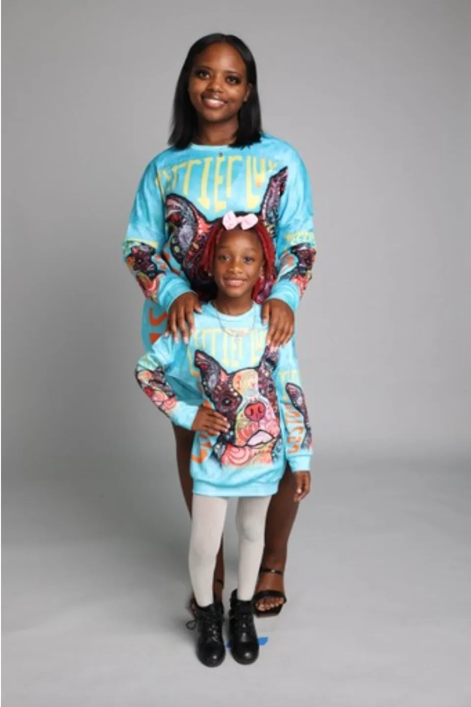 KIDS COLORFUL SWEATSHIRT DRESS