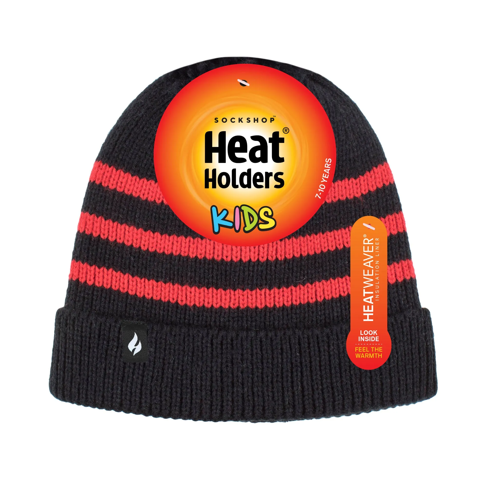 Kids Scout Stripe Turn Over Hat - Black