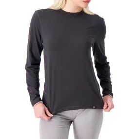 Ladies Celine Ceramic Thermal Long Sleeve Top - Charcoal