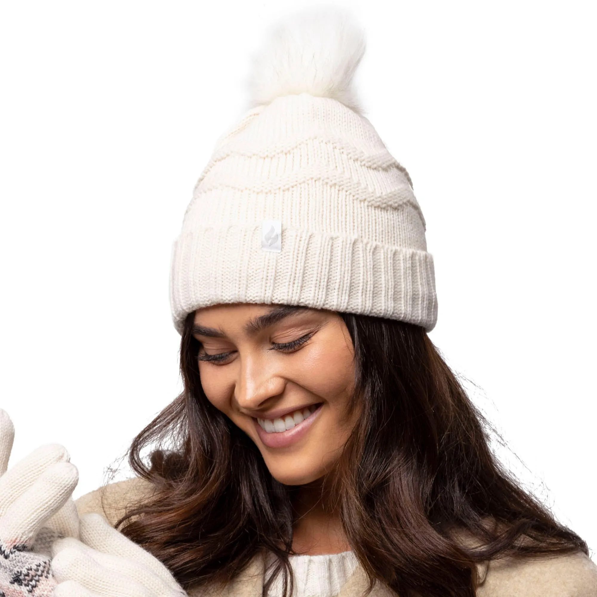 Ladies Cotswold Pom Pom Hat - Cream