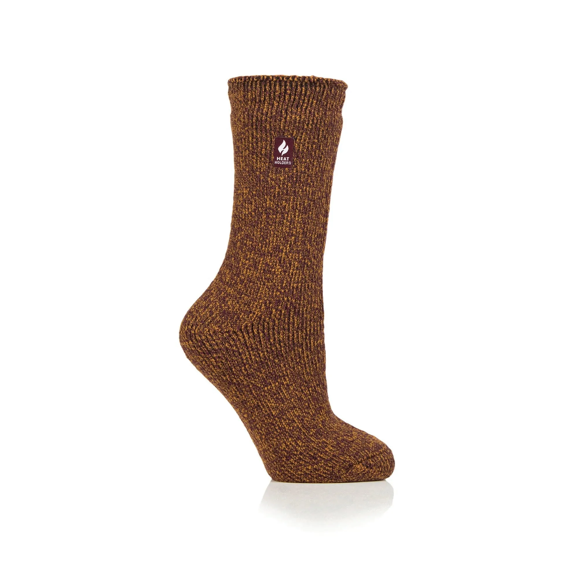 Ladies Original Corbett Twist Socks - Cabernet & Mustard