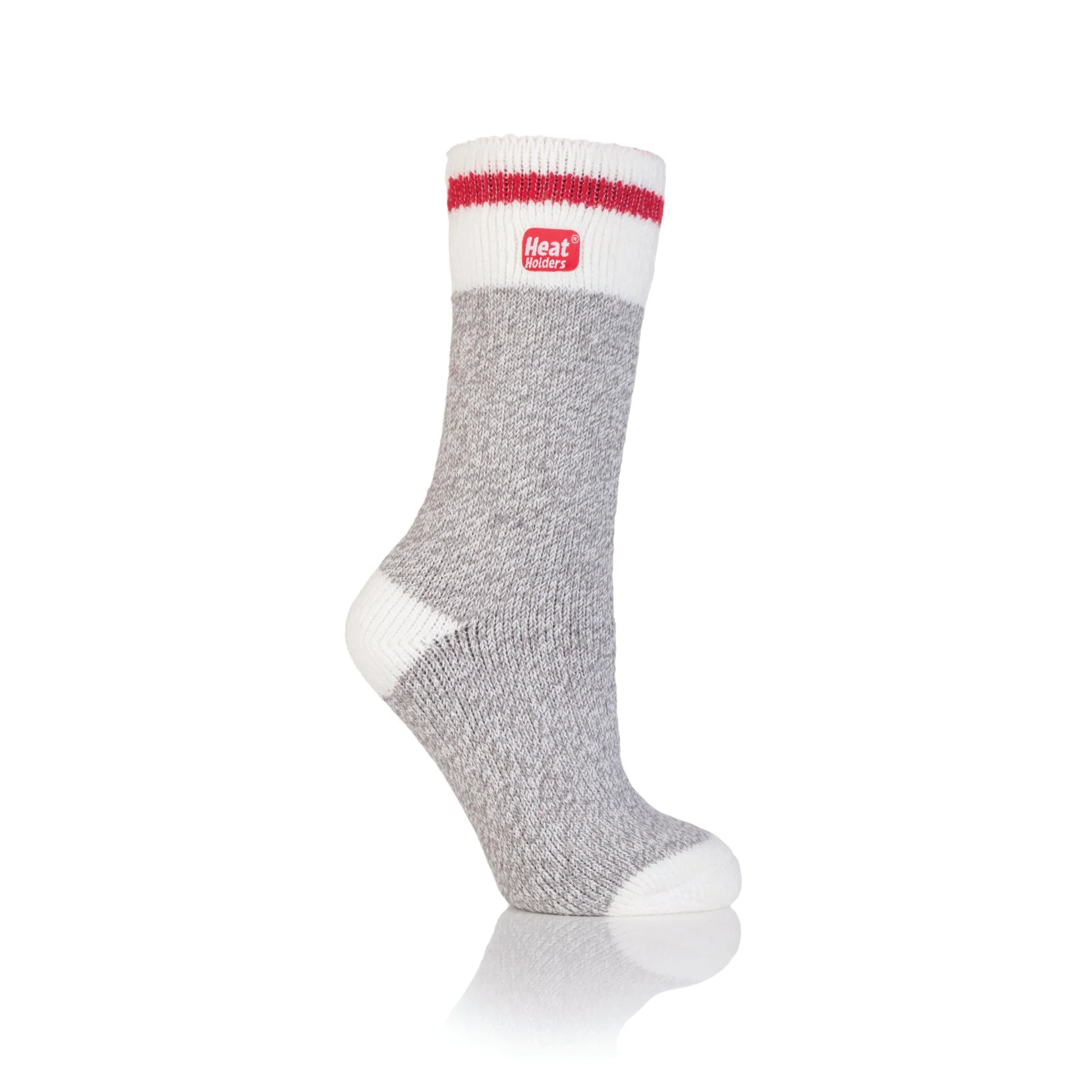 Ladies Original Twist Socks Creise - Grey & Red