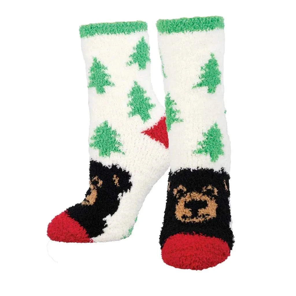 Ladies Warm & Cozy Beary Woodsy Socks