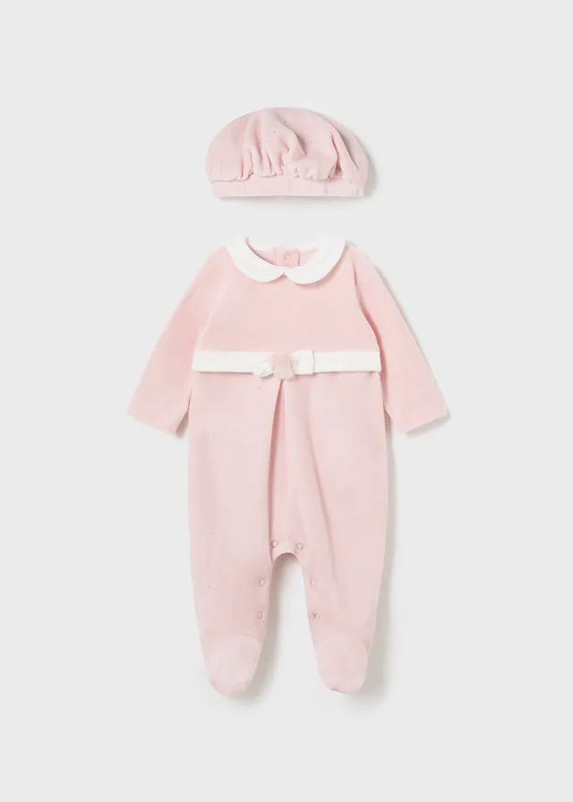 Mayoral 2782 012 - Baby Rose Babygrow with Beret