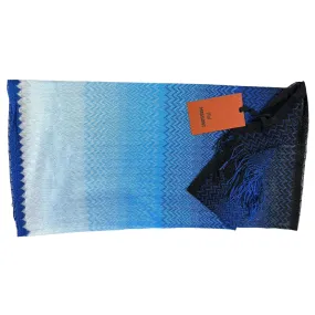 Missoni Scarf Blue Chevron Design - Women Designer Shawl