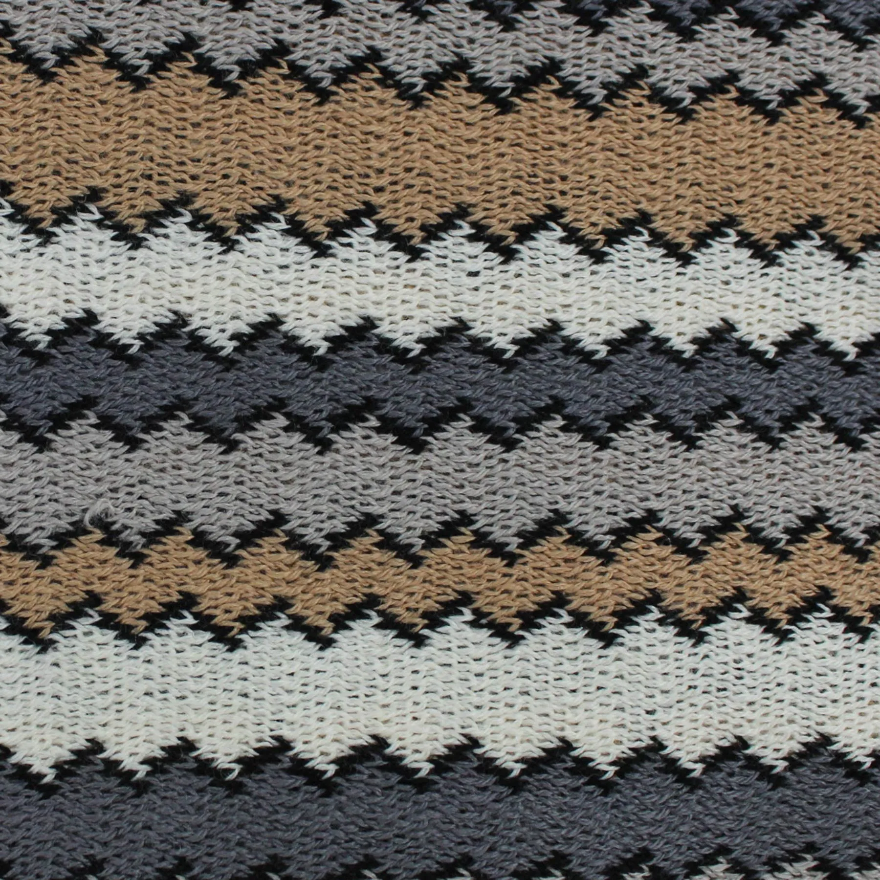 Missoni Scarf Gray Herringbone Design - Designer Shawl