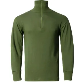 Mens Norgie Olive Thermal Base Layer Top for Cold Weather