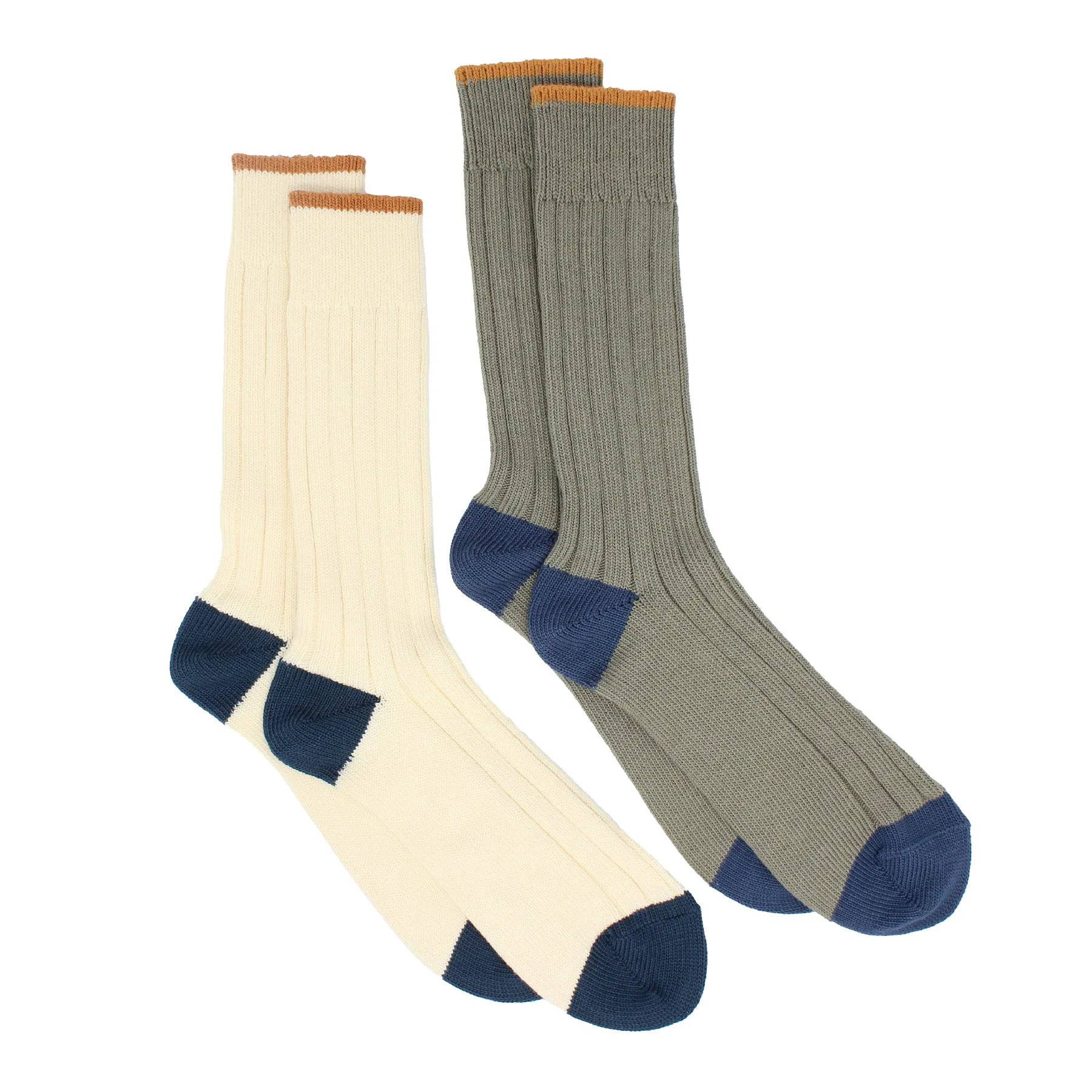 Pedemeia Men's Organic Cotton Camp Socks - 2 Pack