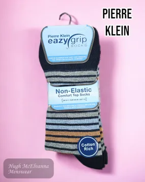 Pierre Klein Stripe 3Pk. Eazy Grip Socks