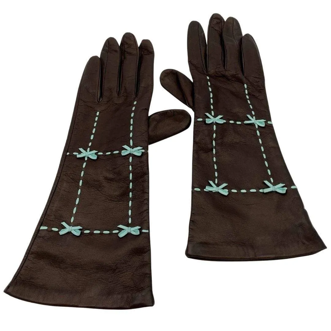 PORTOLANO Leather Gloves - Brown