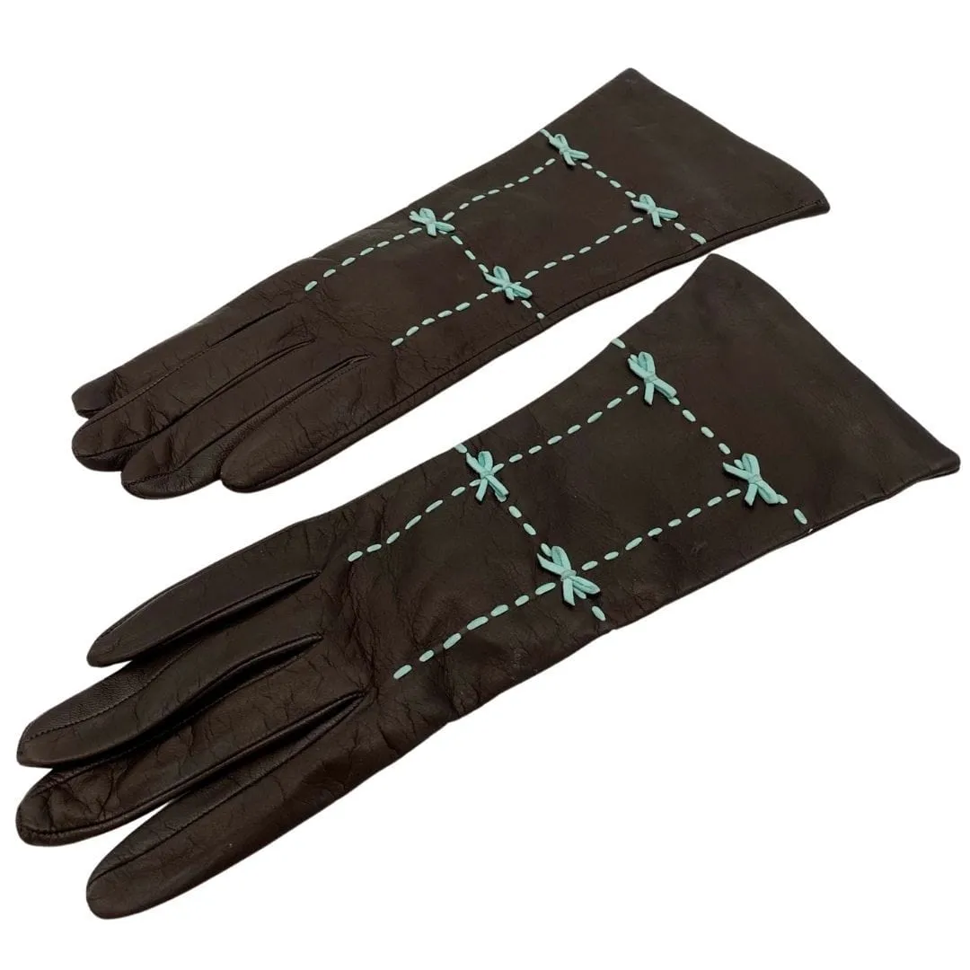 PORTOLANO Leather Gloves - Brown