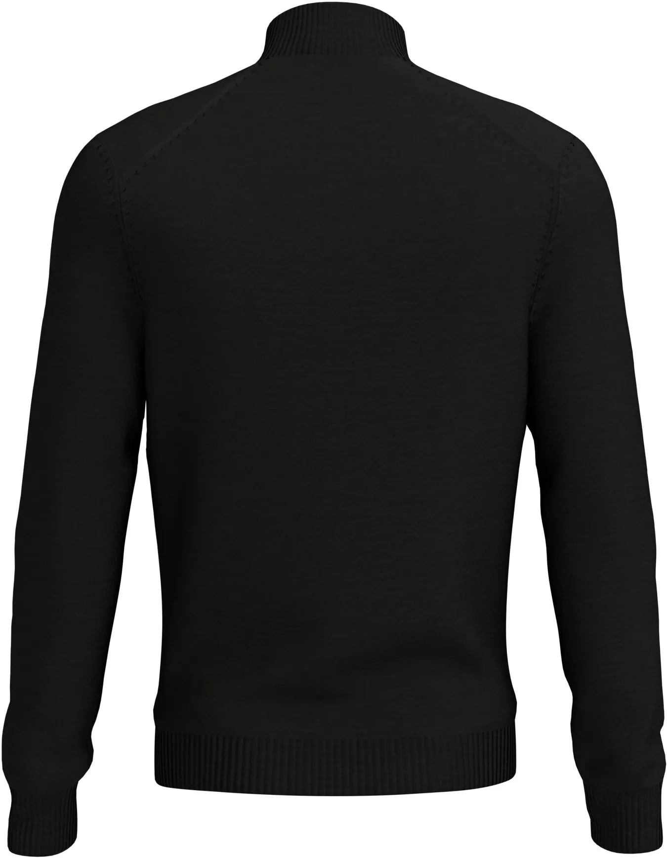 Quarter Zip Blended Merino Sweater In Black Ink