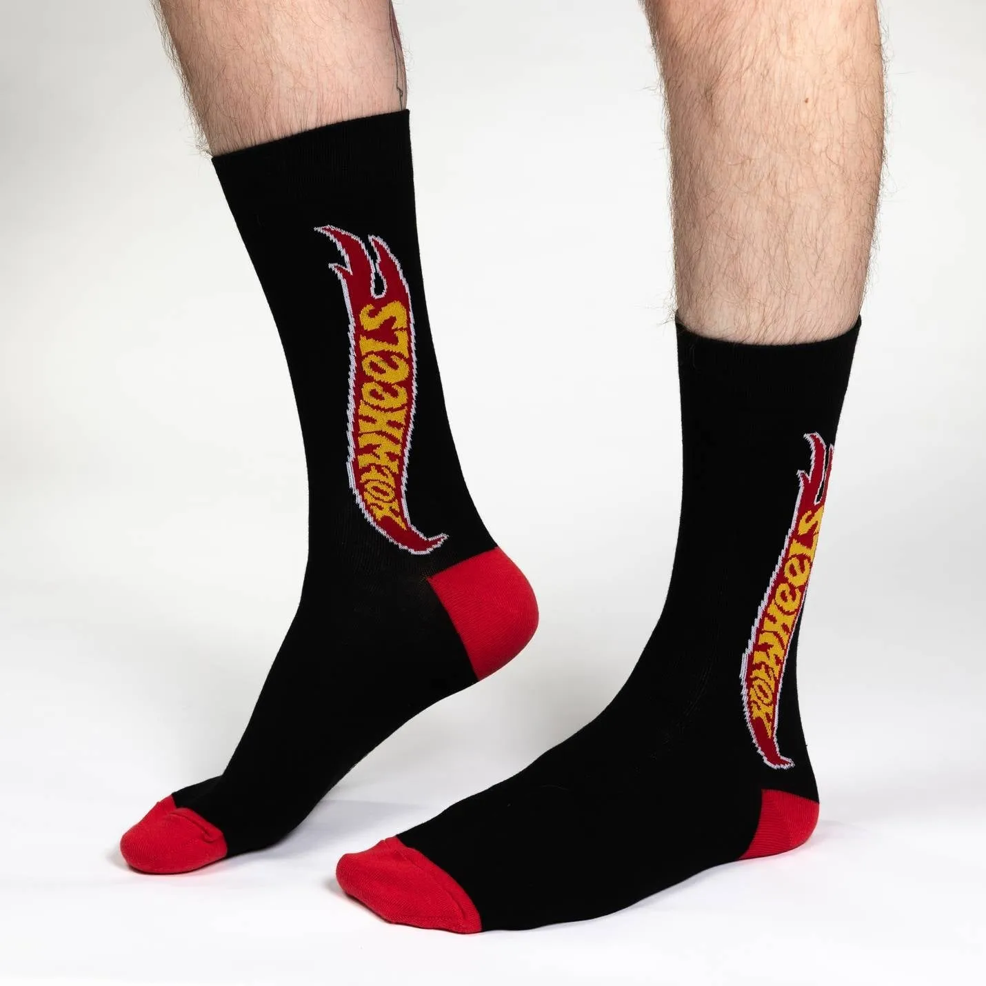 "Hot Wheels Logo" Crew Socks by Good Luck Sock