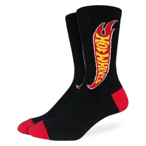 "Hot Wheels Logo" Crew Socks by Good Luck Sock