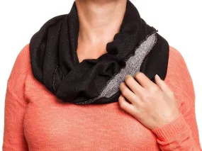 Rampage French Terry Infinity Loop Heavy Fashion Scarf Pashmina - Black