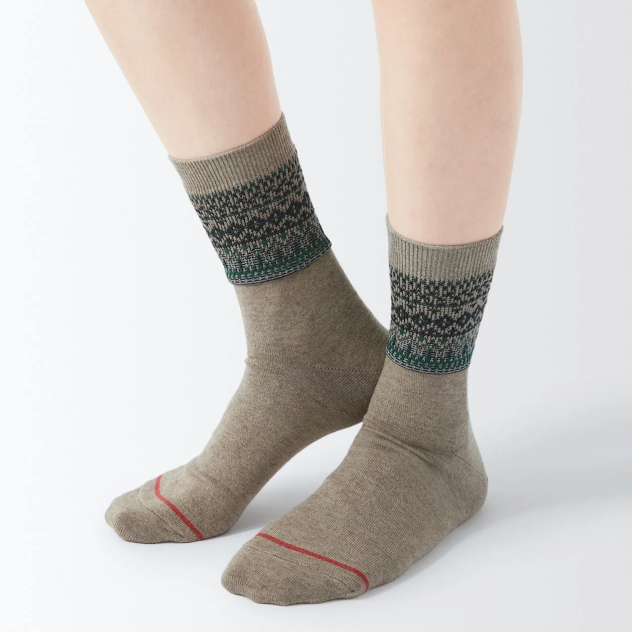 Right Angle Warm Jacquard Pattern Socks