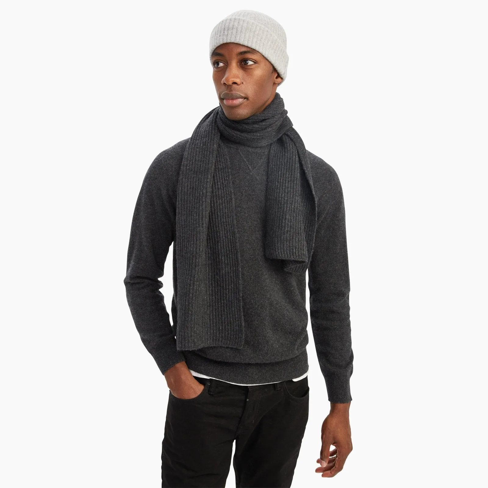 Signature Cashmere Ribbed Scarf