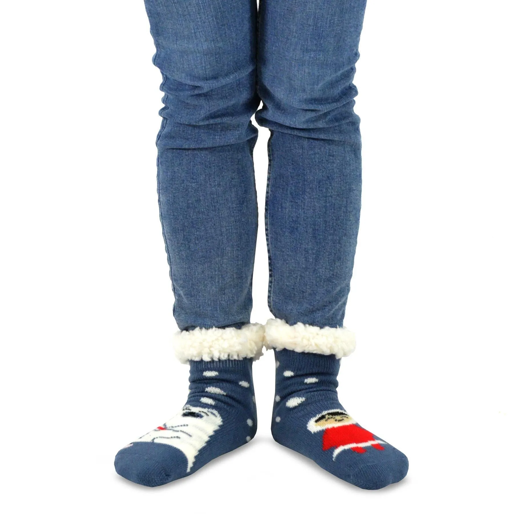 TeeHee Socks Kid's Double Layered Polyester Crew Winter Bear 3-Pack (R1303)