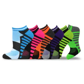 TeeHee Socks Women's Golf Polyester No Show Mash Top and Cushion 6-Pack (11893)