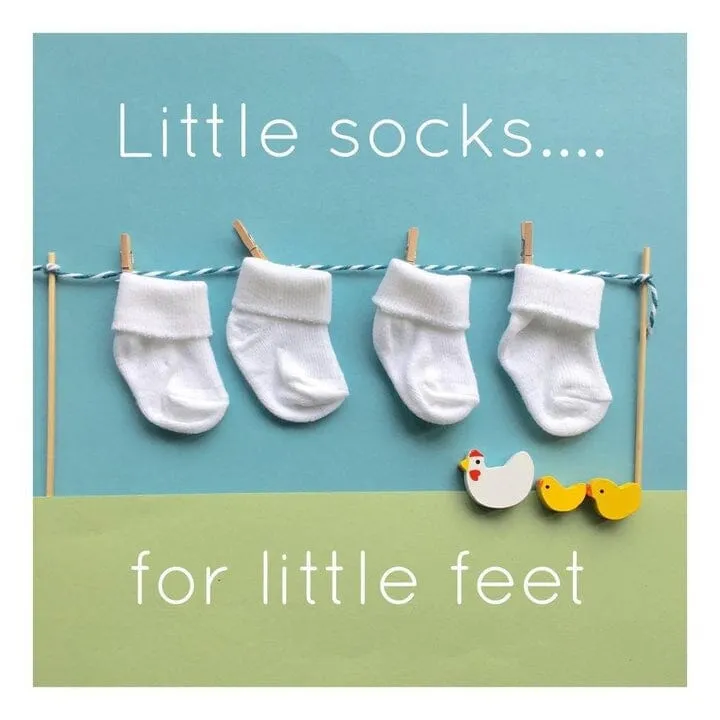 Tiny Baby Socks, White, 3 Pack