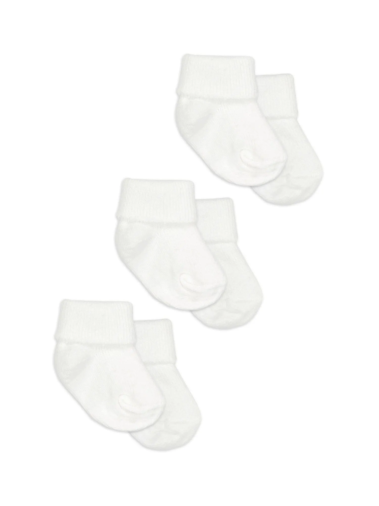 Tiny Baby Socks, White, 3 Pack