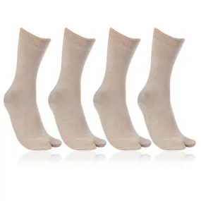 Women's Woolen Thumb Crew Socks In Skin - Pack of 4