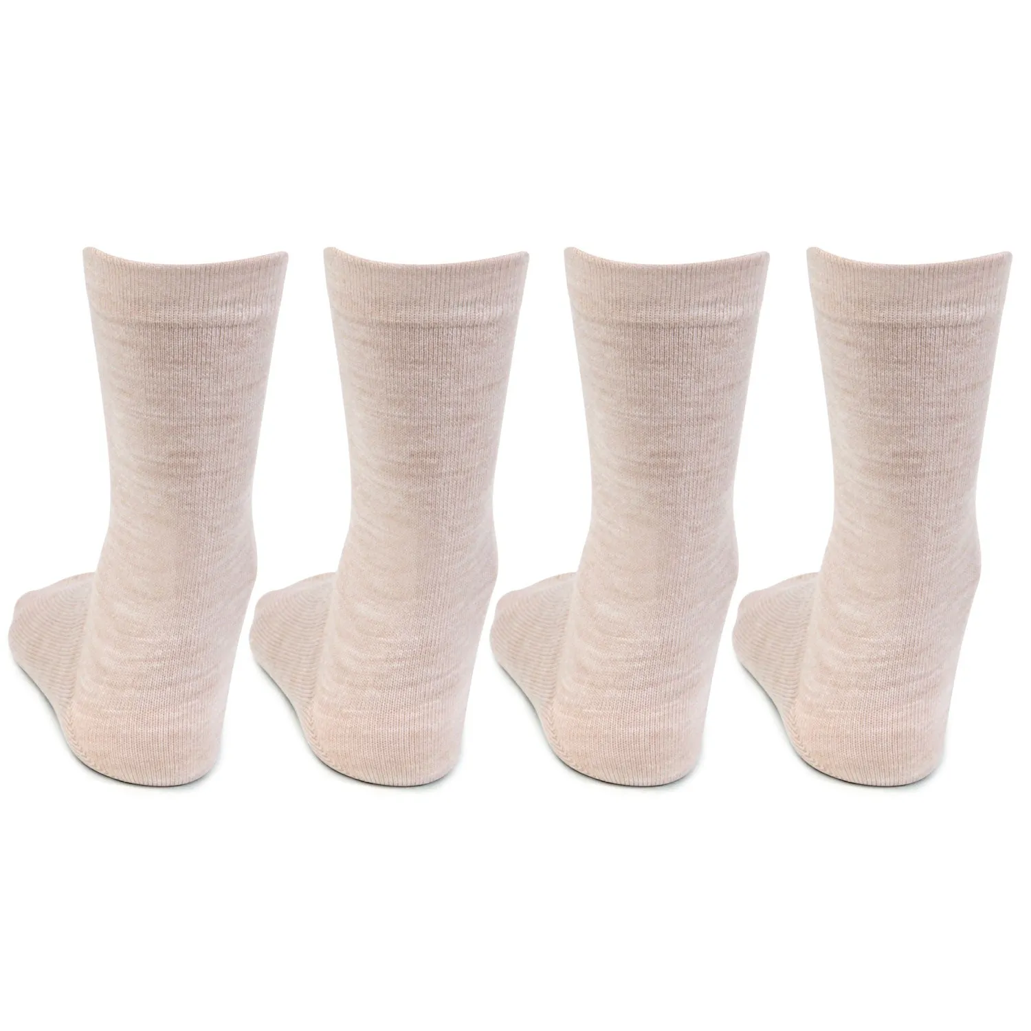 Women's Woolen Thumb Crew Socks In Skin - Pack of 4