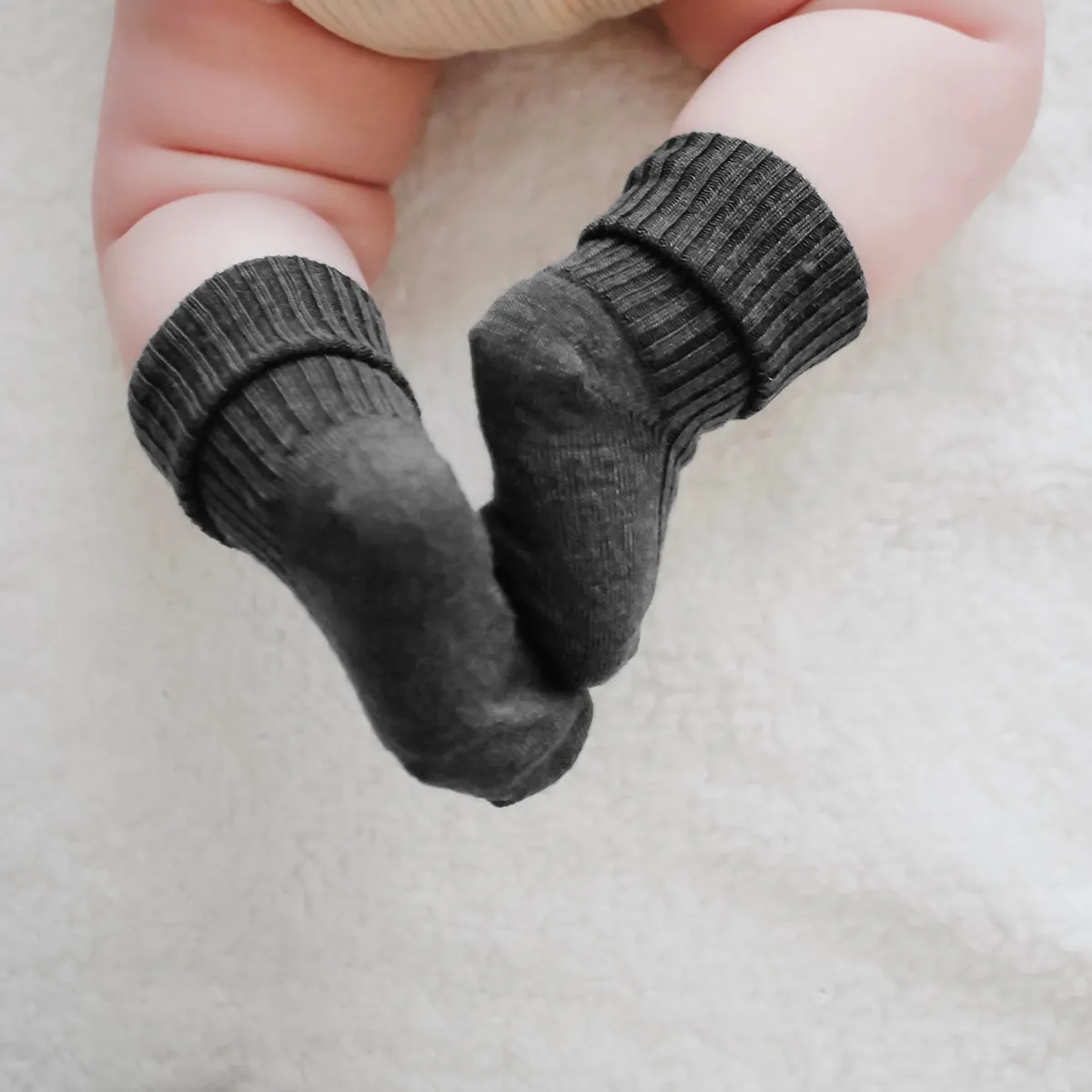 Wool Socks, Baby and Toddler, Light & Dark Slate